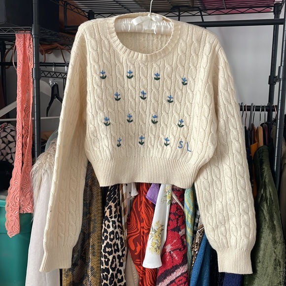 Sandy Liang Half Sweater Panna Cotta M - Picture 9 of 9